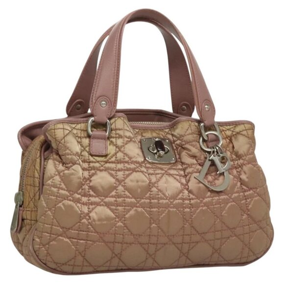 Christian Dior Canage Hand Bag Nylon Pink - Picture 1 of 15